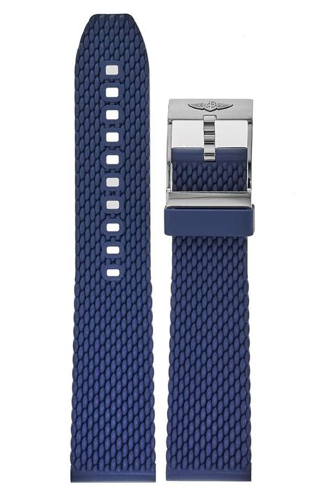 rubber aero band breitling|Breitling 20mm rubber strap blue.